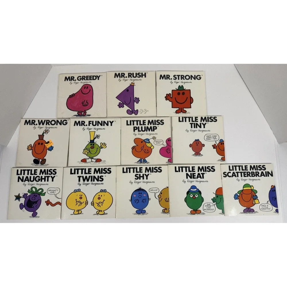 Lot of 12 Vintage 1980's Little Miss And Mr. Books by Roger Hargreaves